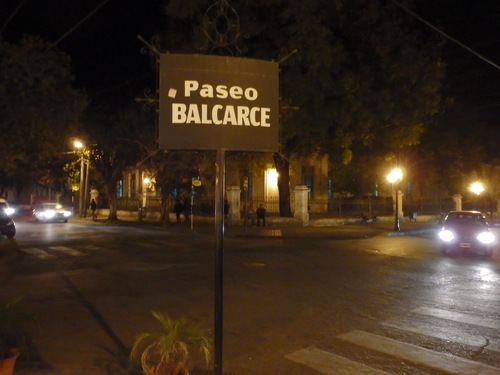 Later that Night, Dinner on the Balcarce Paseo (Plaza).